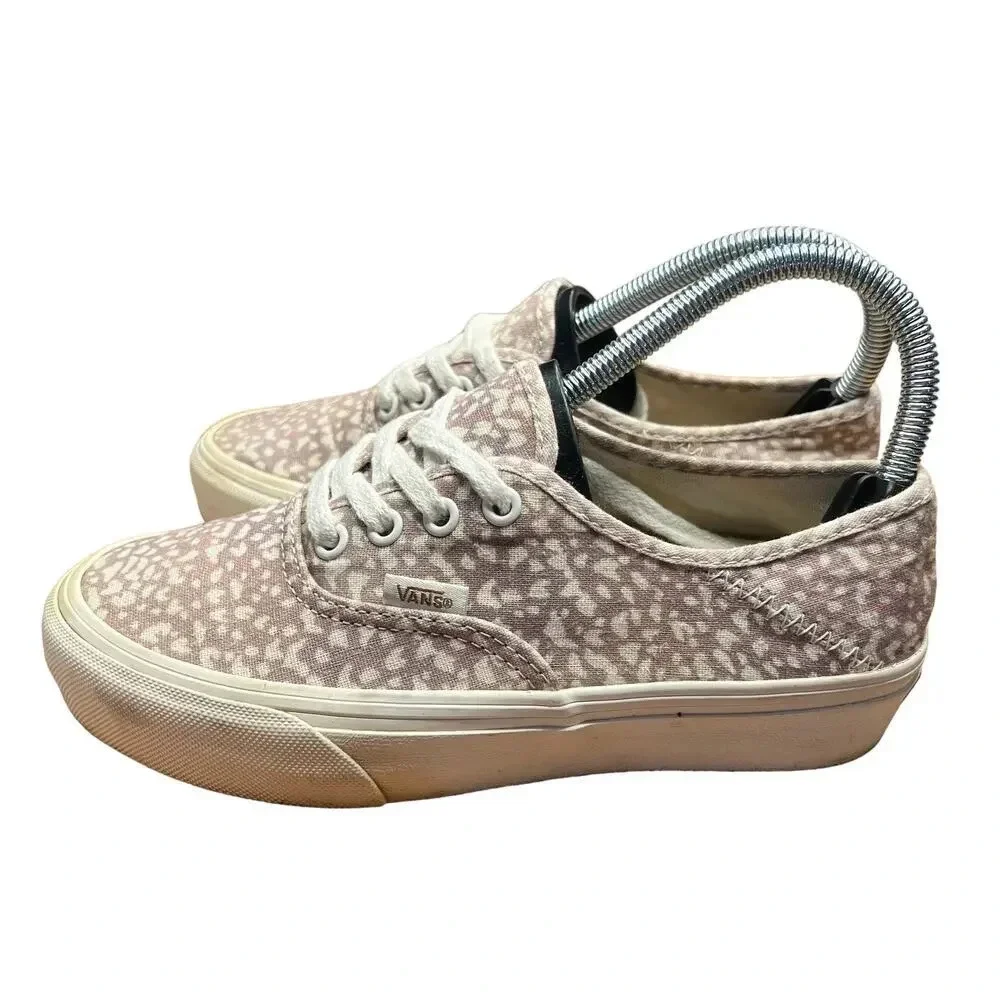 Vans Eco Theory Authentic SF Pink Animal Print Lace-Up Low Top Shoe- Women's 5.5
